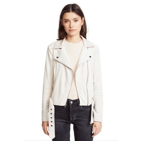 cupcakes & cashmere Jackets & Blazers - Cupcakes And Cashmere Faux Suede Manele Moto Biker Jacket